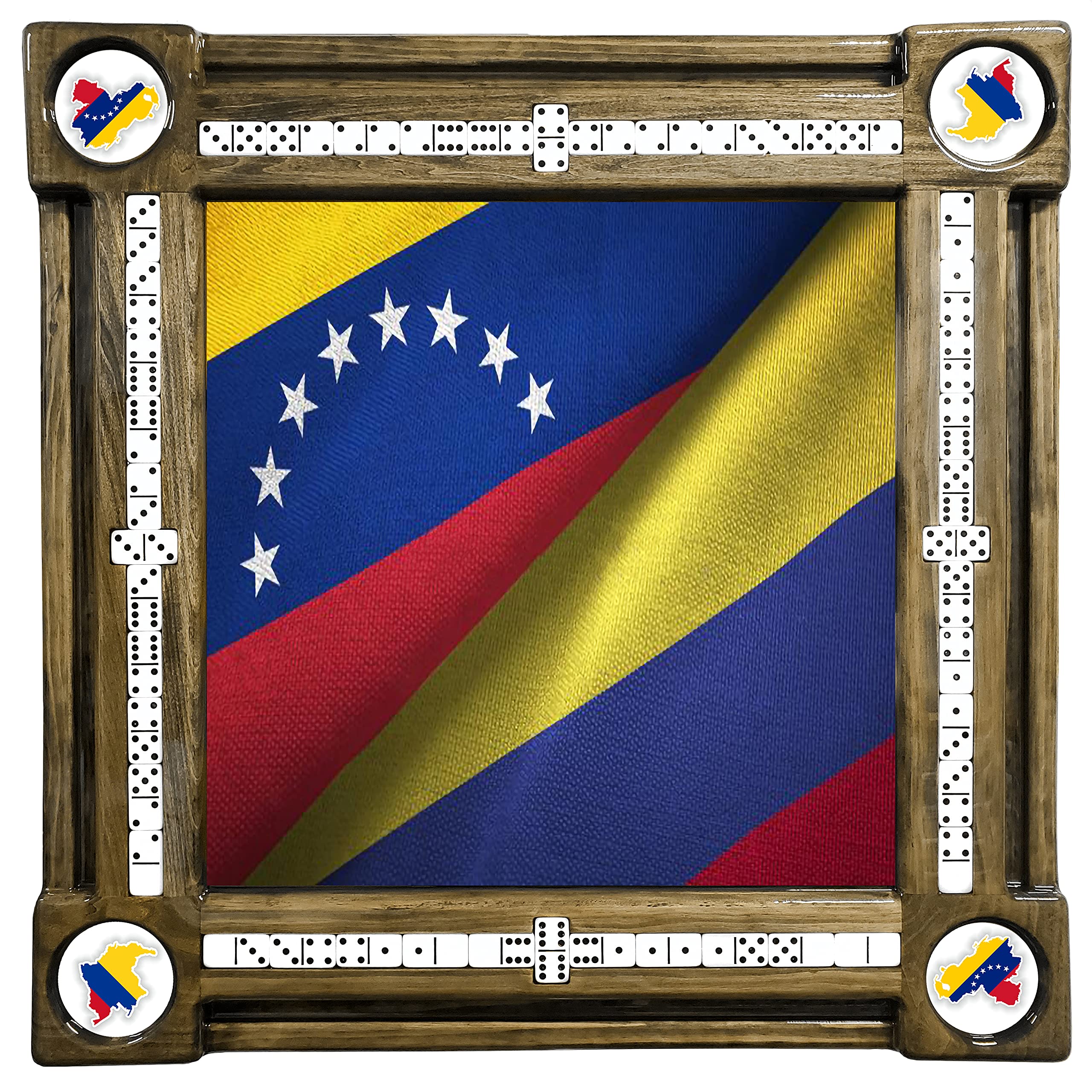 Authentic Venezuelan & Colombian Style Domino Table - Handcrafted Wooden Game Table for Family Fun & Social Gatherings - Perfect for Parties, Game Nights & Cultural Events