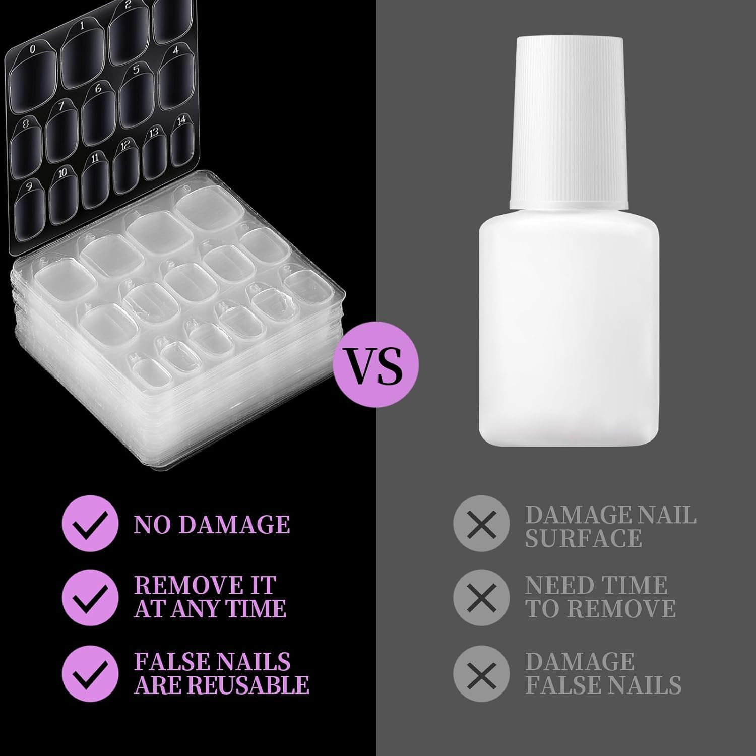 HUDA GIRL 192 Double-Sided Nail Glue Tabs - Super Strong Adhesive for Press On Nails & Nail Art | Long Lasting Hold, Easy Application | Perfect for Salon, Home Manicures & Special Occasions