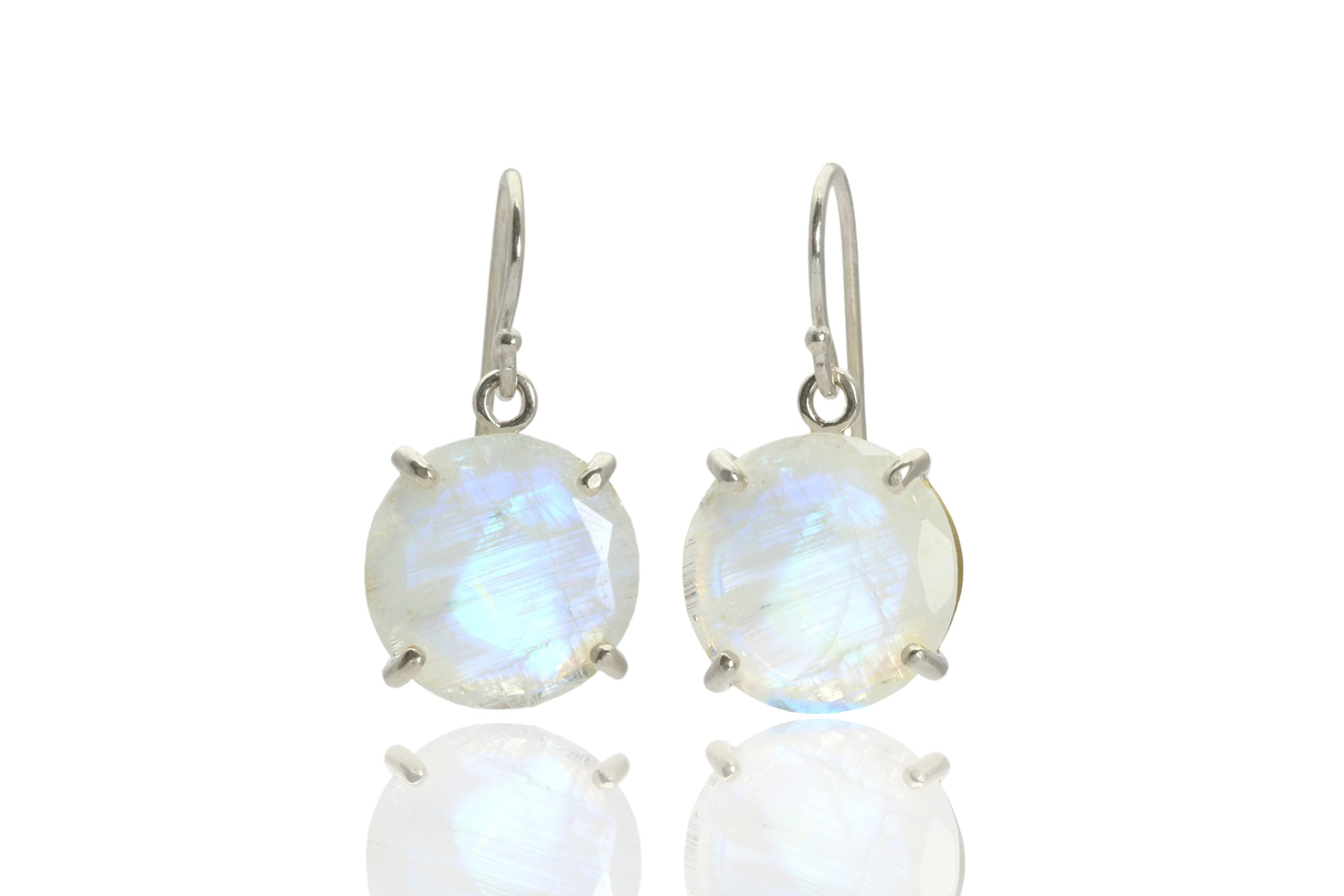 Artisan Moonstone Earrings for Women - 14k Gold Handmade Earrings, June Birthstone Jewelry Gift with Fancy Box - Perfect for Weddings, Parties & Special Occasions