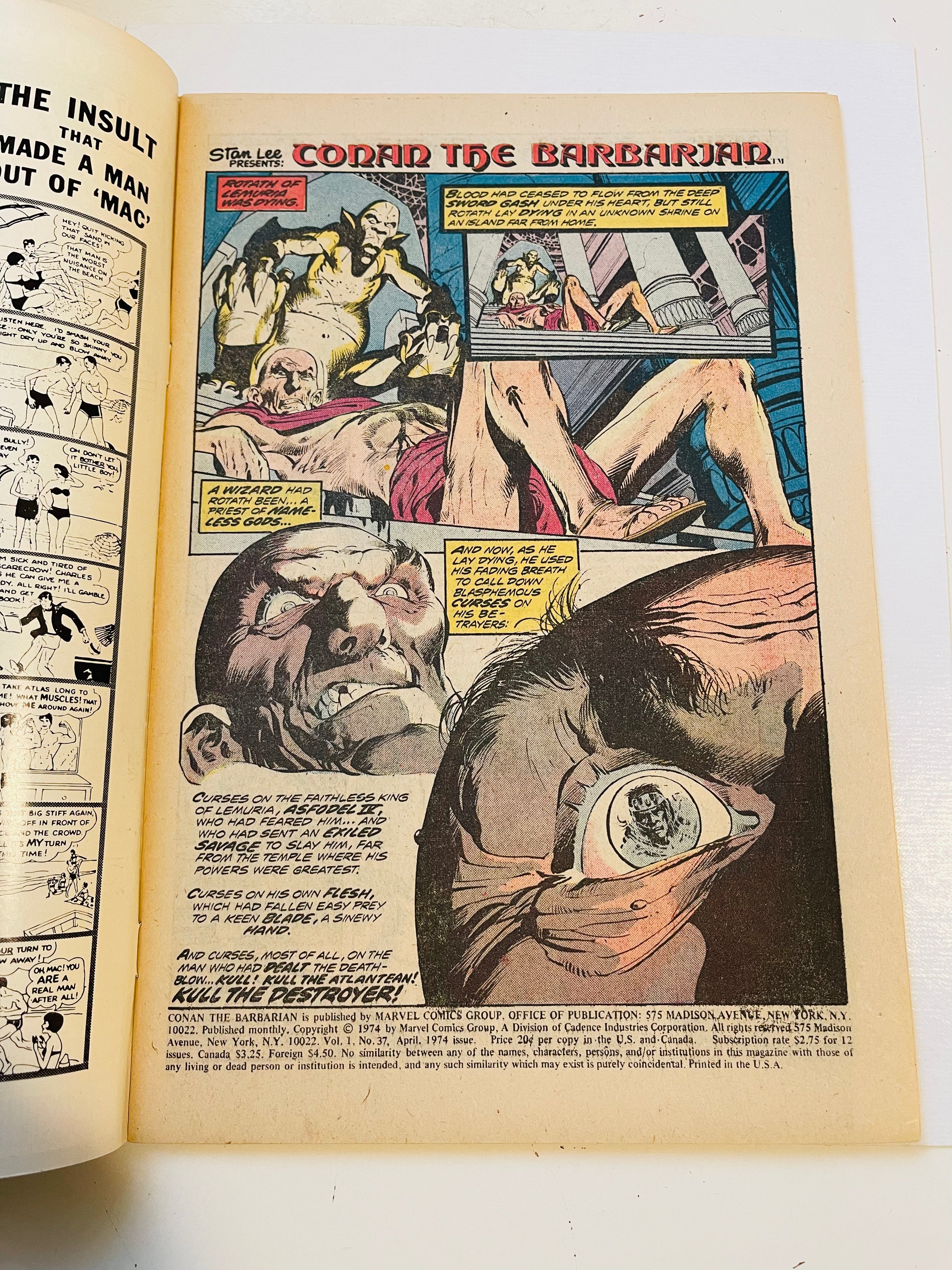Conan the Barbarian #37 VF/NM Comic Book - Rare Collectible Edition for Marvel Fans & Comic Book Collectors - Perfect for Display, Gifts, and Investment