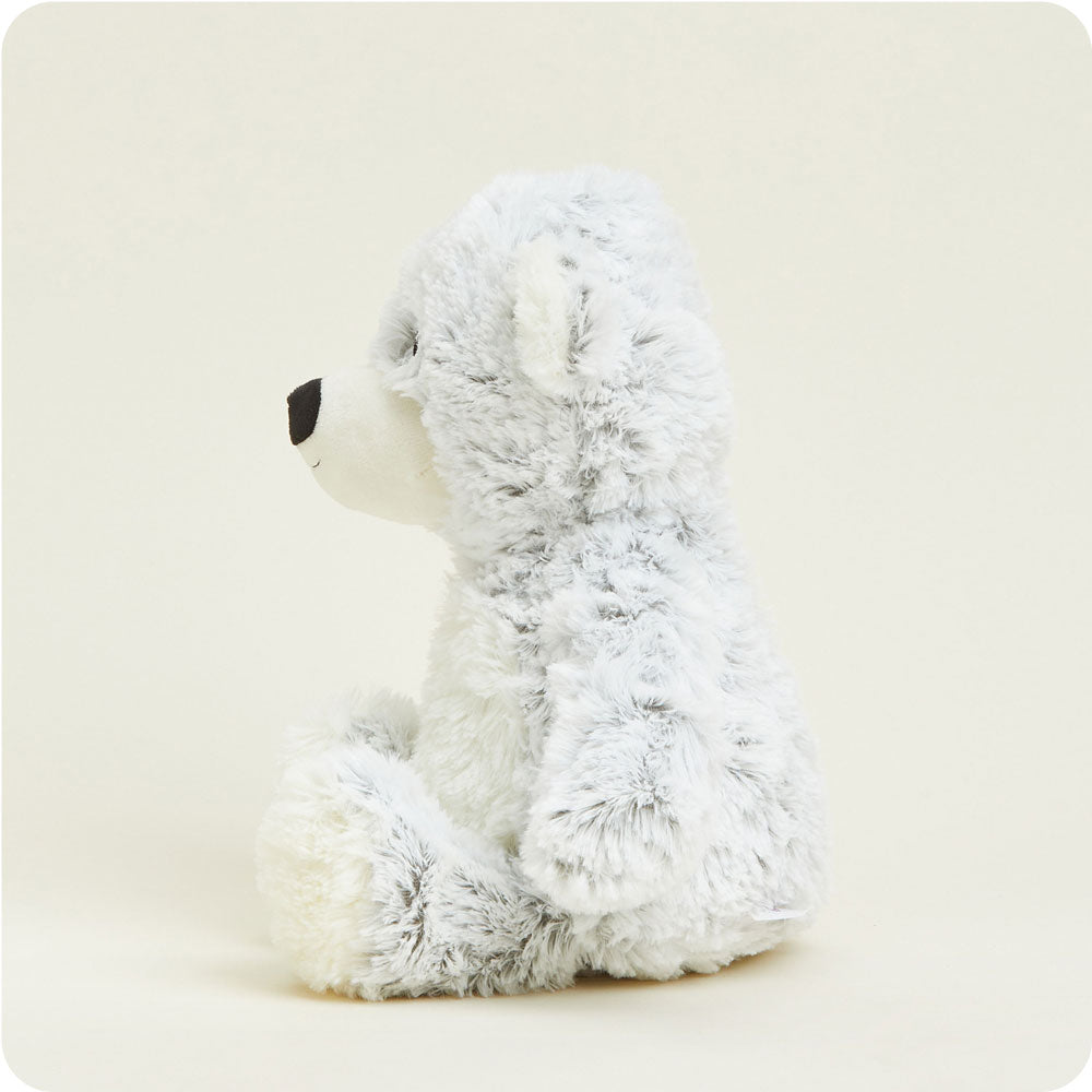 Gray Marshmallow Bear Warmies - Microwaveable Plush Heating Pad for Kids & Adults - Perfect for Stress Relief, Anxiety, and Muscle Pain - Cozy Gift for Christmas, Birthday, and Relaxation at Home or Office