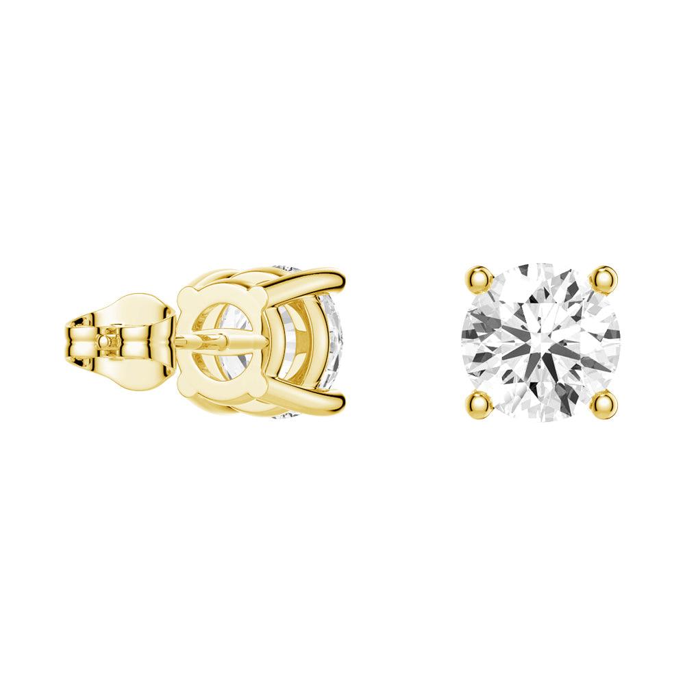 2ctw Round Brilliant 4 Prong Solitaire Stud Earrings for Women - 14K White Gold Diamond Stud Earrings - Perfect for Everyday Wear, Weddings & Special Occasions