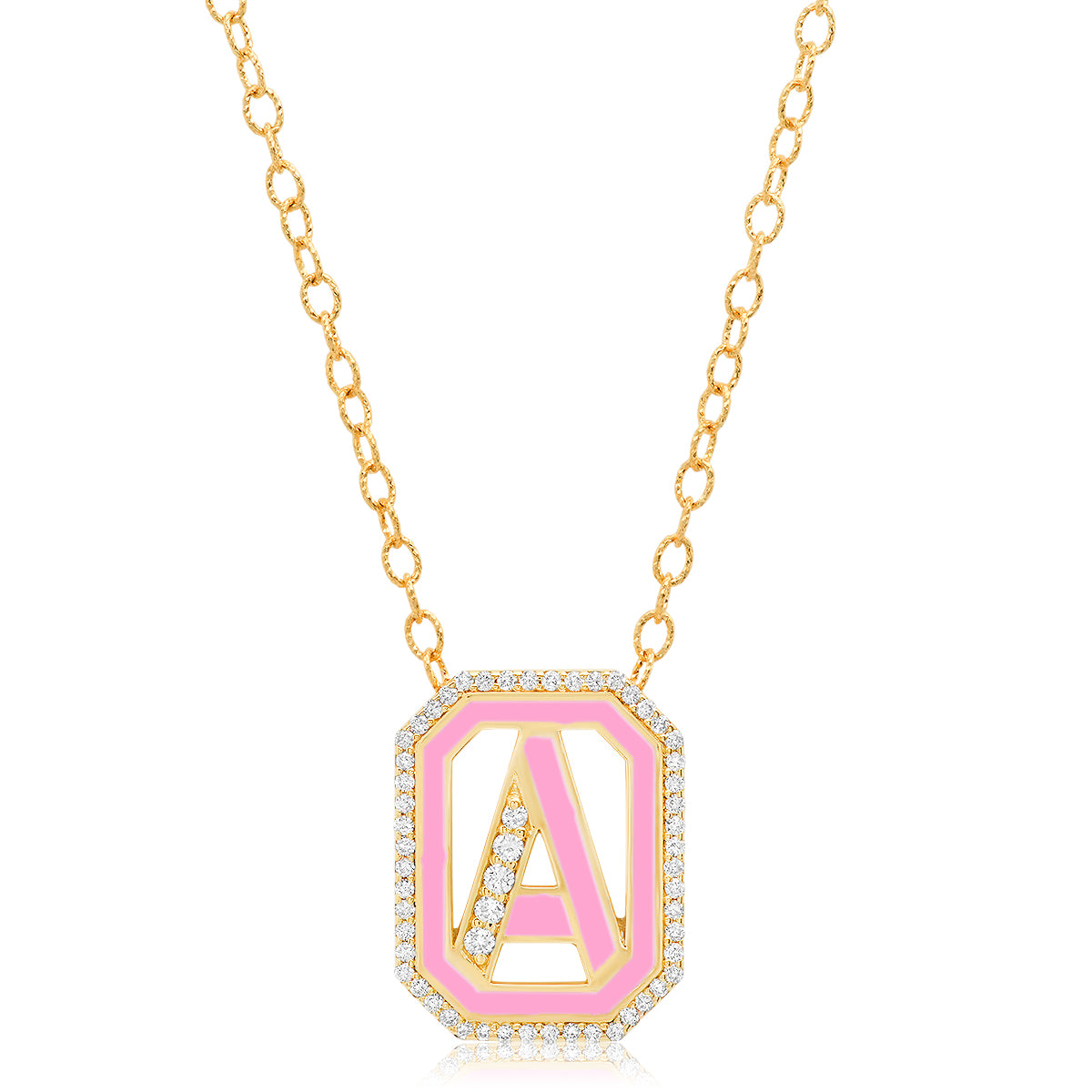 Gatsby Initial Necklace - 15 Color Options for Personalized Jewelry | Perfect for Gifts, Anniversaries & Everyday Wear