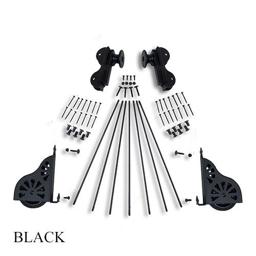Heavy Duty Rolling Hook Ladder Hardware Kit - Durable Steel Construction for Loft, Attic & Warehouse Access - Perfect for Home Storage, Industrial Use & DIY Projects