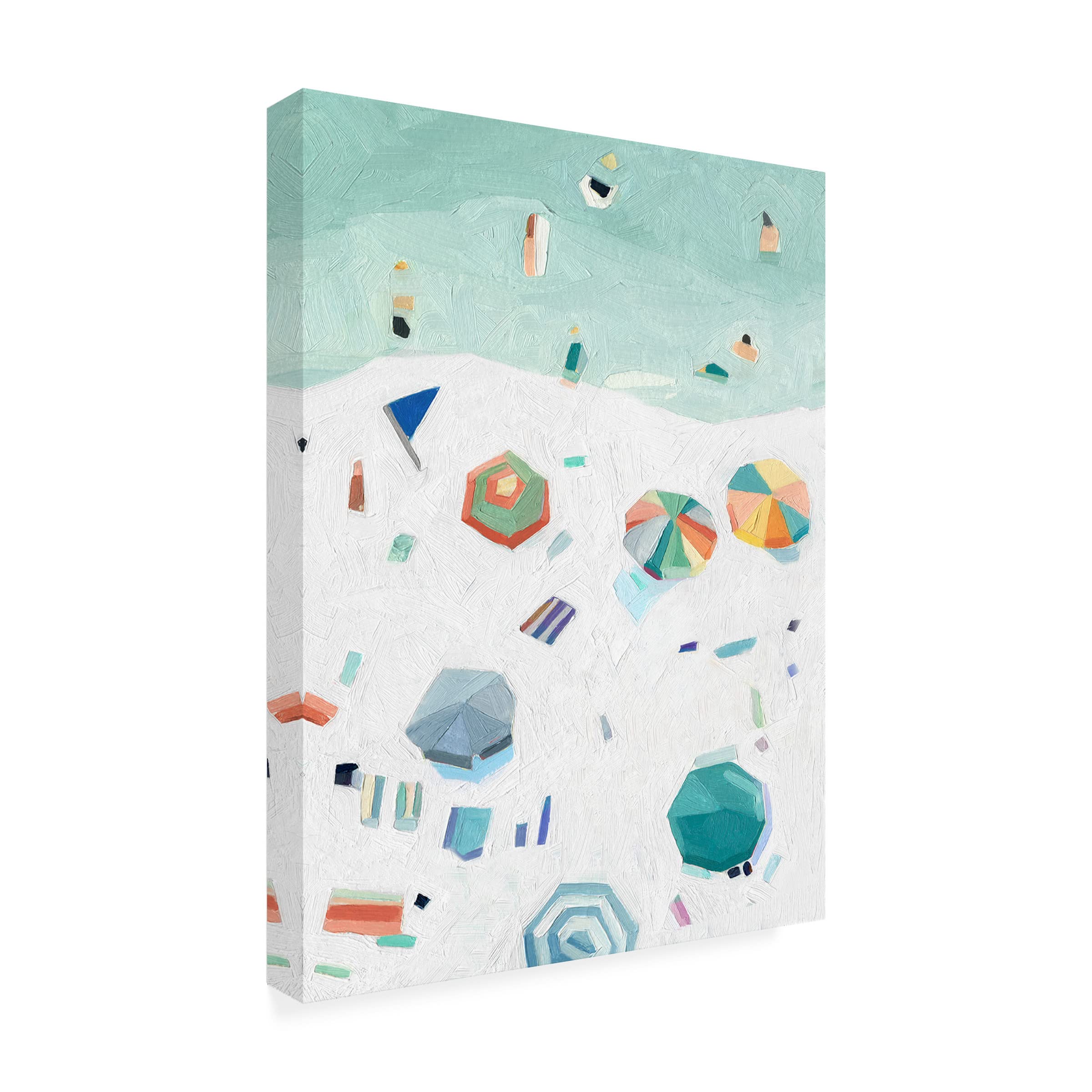 Emma Scarvey 'Beach Vista II' Canvas Wall Art Print - Coastal Landscape Painting for Living Room, Bedroom & Office Decor
