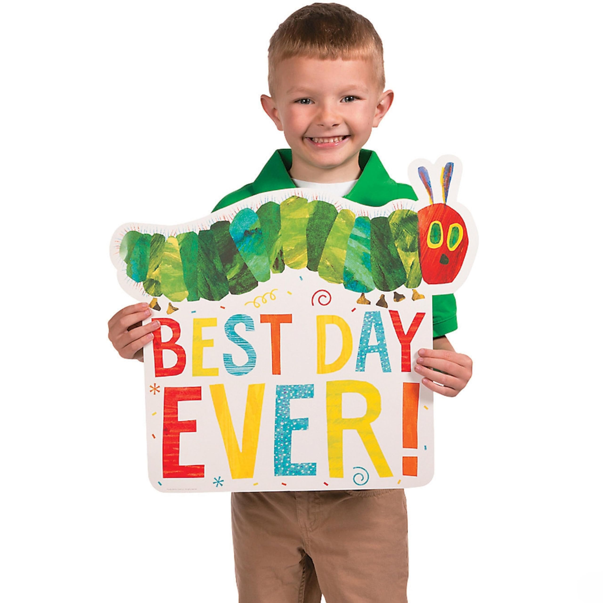 Fun Express - The Very Hungry Caterpillar Wall Cutouts - 5-Piece Birthday Party Decor Set for Kids Room, Classroom & Nursery Wall Decoration
