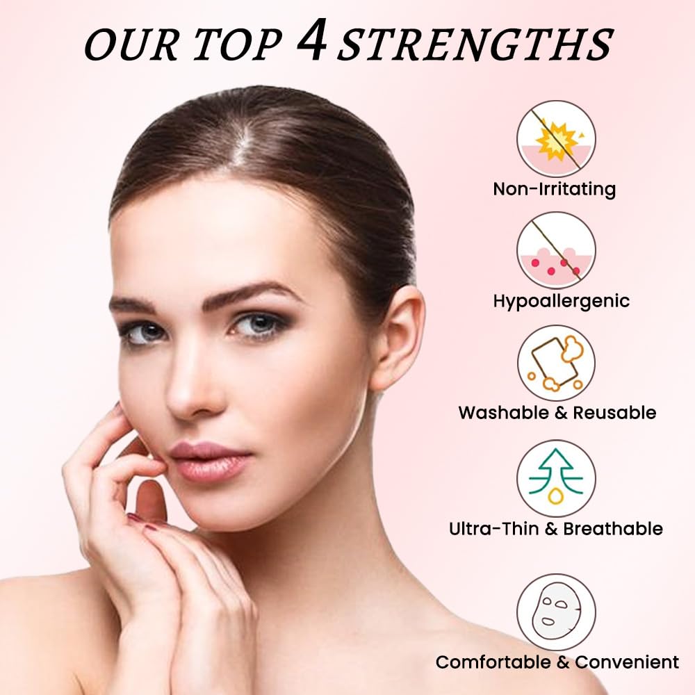 Kaely 192 Pcs Anti-Wrinkle Face Tape for Overnight Use | Facial Wrinkle Patches for Forehead & Mouth | Silicone Face Tape for Castor Oil Application | Smoothing Skin Care During Sleep | Perfect for Nighttime Skincare Routine & Wrinkle Prevention