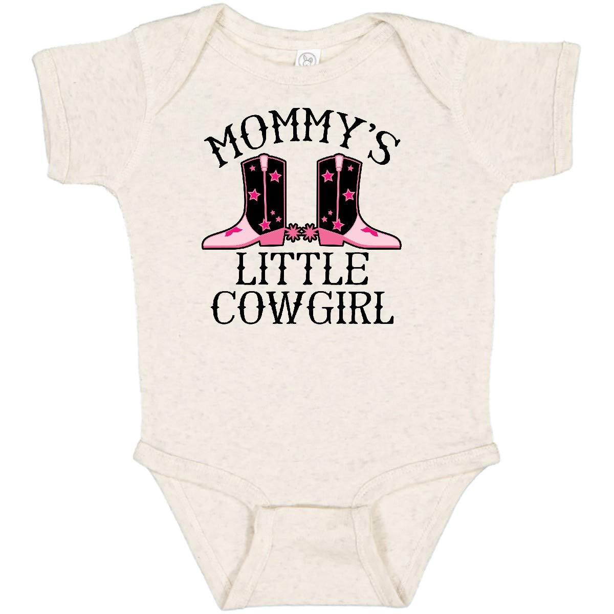 Inktastic Mommy Little Cowgirl Baby Clothes - Adorable Infant Bodysuit for Girls | Perfect for Western Theme Parties, Rodeo Events & Cowgirl Photoshoots