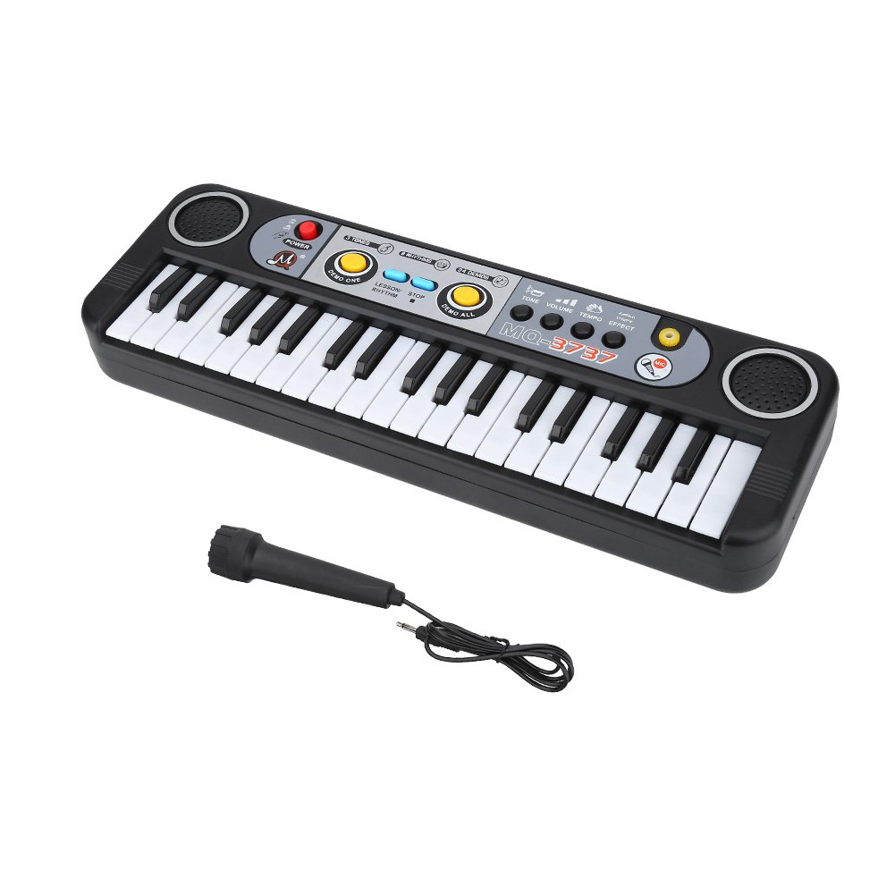 37-Key Electric Keyboard Piano for Kids - Portable Digital Piano with Microphone, Headphone Jack & Built-in Speakers - Perfect for Beginners, Home Practice & Music Lessons