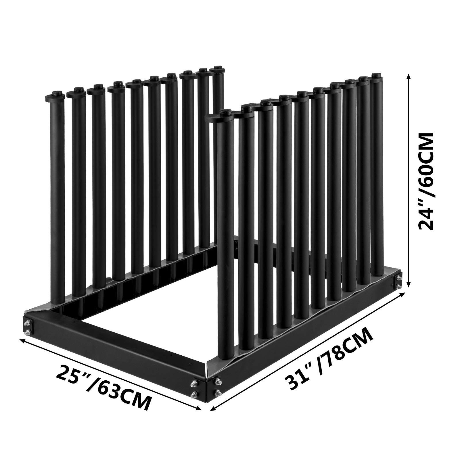 Best 9-Lite Auto Windshield Rack - Heavy Duty Steel Truck Windshield Rack with PVC Pad & Foam Padding - 24-Inch Height for Secure Glass Transportation - Perfect for Auto Shops, Glass Installers & Truck Drivers