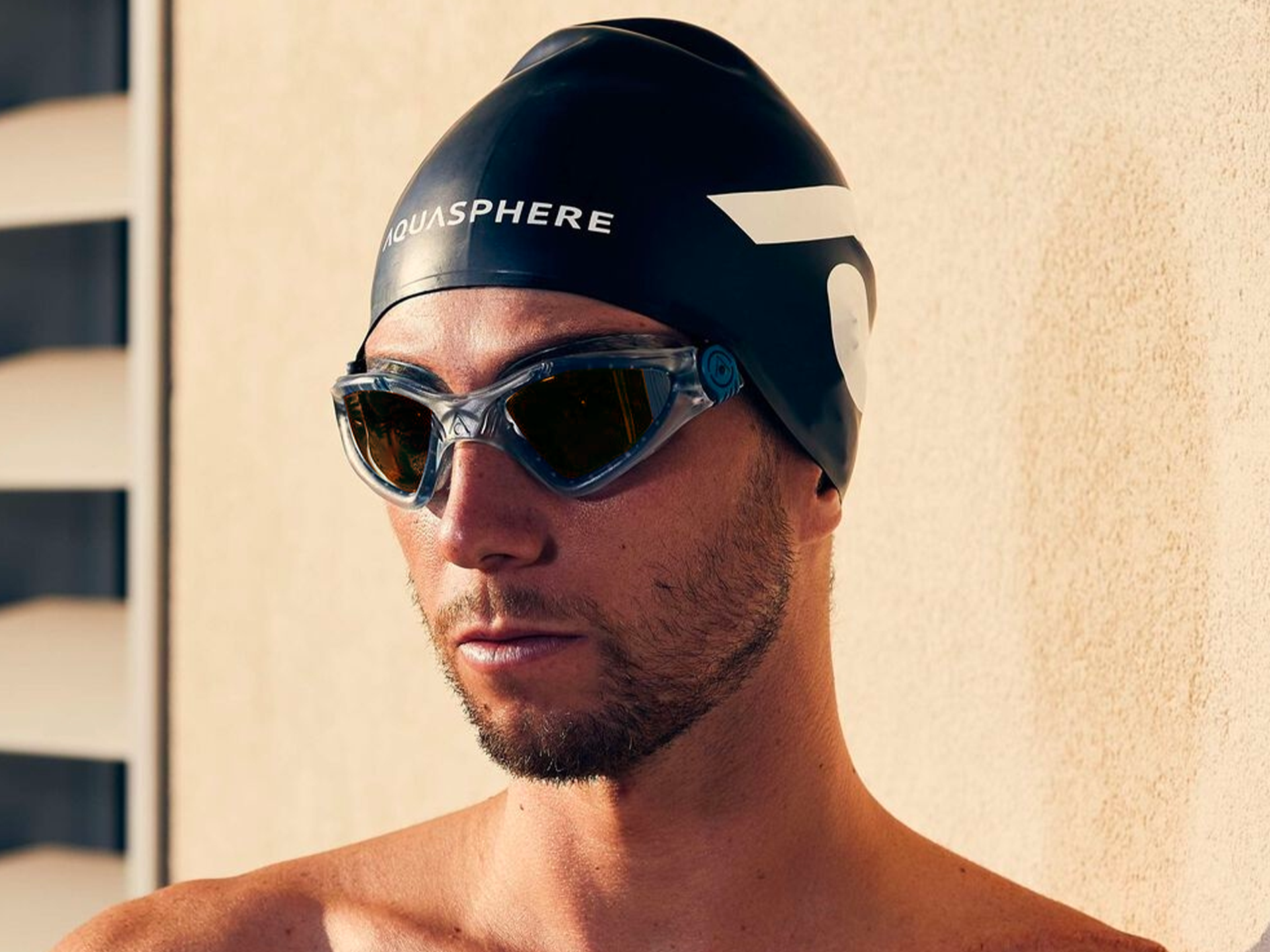 Aquasphere Kayenne Polarized Swim Goggles for Adults - Brown/Clear Lens - UV Protection & Anti-Fog - Perfect for Lap Swimming, Triathlon & Open Water Training (Model: EP2960098LP/0192040)