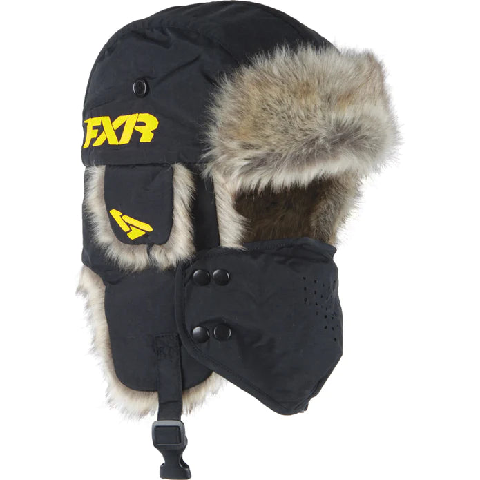 FXR Trapper Bomber Hat for Men - Winter Fur Lined Aviator Cap with Ear Flaps - Warm Hunting & Outdoor Gear for Cold Weather Activities