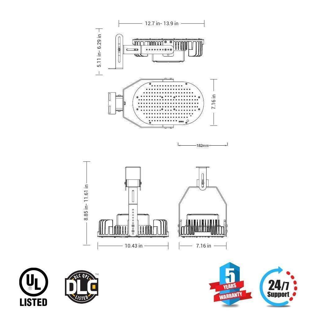 150W LED Retrofit Kits - 5700K Daylight White - 20000 Lumens High Output - DLC Certified Retrofit Lighting for Warehouses, Garages & Commercial Spaces