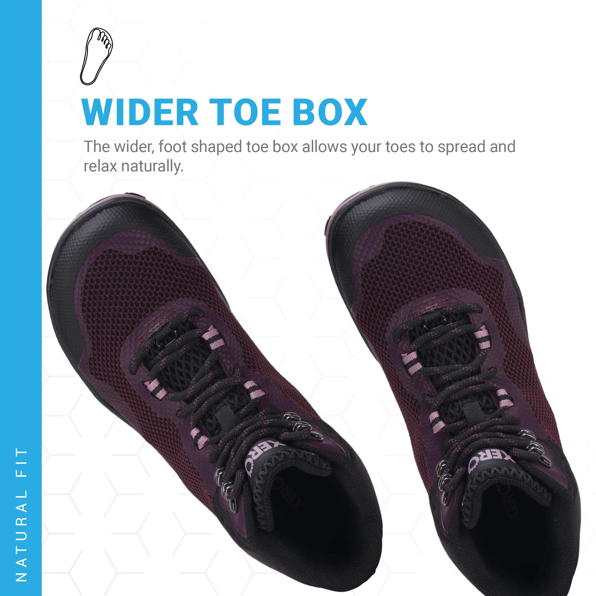 Xero Shoes Scrambler Mid Women's Barefoot Hiking Boots - Zero Drop Trail Shoes with Wide Toe Box | Minimalist Design for Outdoor Adventures, Trail Running & Backpacking