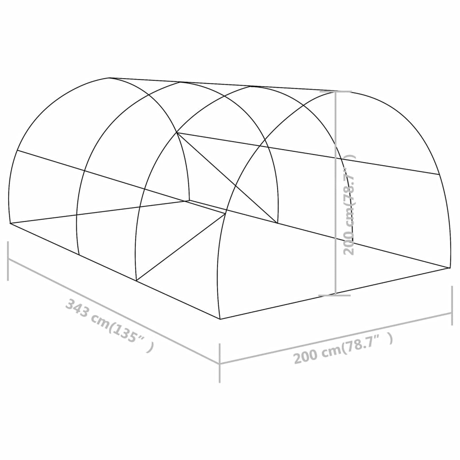 Tidyard Walk-in Greenhouse with Windows & Door - 135 x 78.7 x 78.7 Inches Outdoor Plant House for Herbs, Flowers & Vegetables - Perfect for Backyard, Deck, Lawn Gardening & Urban Farming