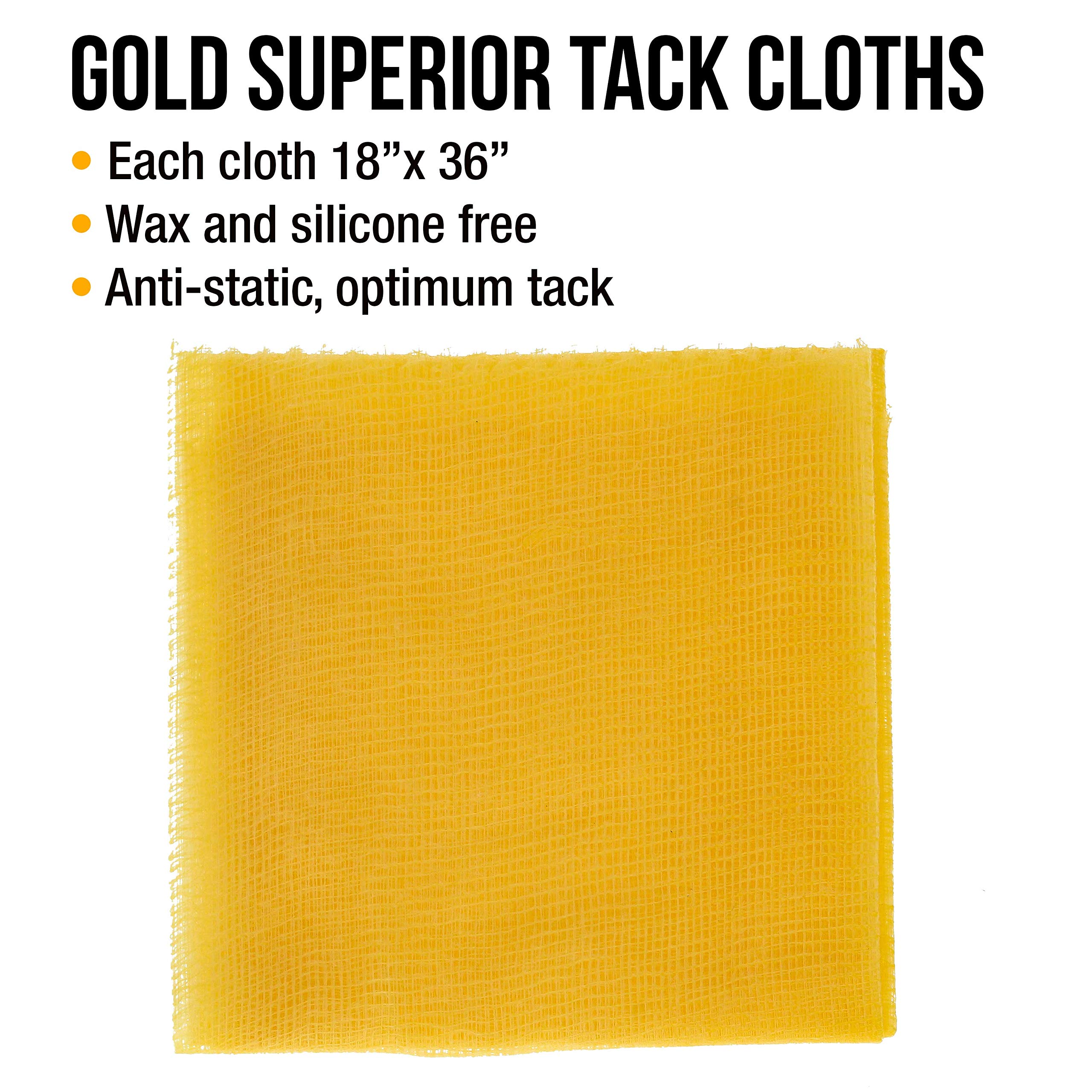 Dura-Gold Premium Tack Cloth - 144 Pack for Woodworking & Automotive Painting | Dust-Free Surface Prep | Ideal for Wood Staining, Auto Body Paint Prep & DIY Projects