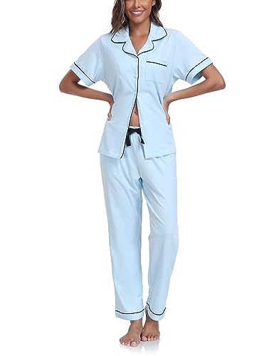 Light Blue-short Sleeve Pjs