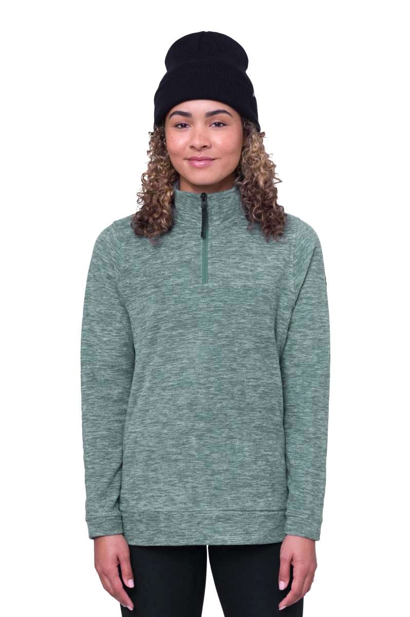 686 Women's Quarter Zip Fleece Jacket 2024 - Soft Warm Pullover for Hiking, Camping & Outdoor Activities | Winter Layering & Casual Wear
