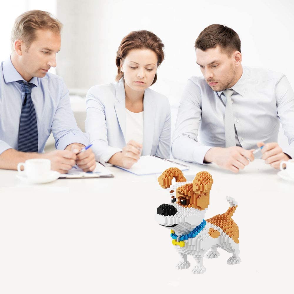 2100PCS Mini Dog Building Blocks Set - 3D Puzzle Pet Toy Bricks for Kids & Adults | Creative Micro Blocks for DIY Animal Models, STEM Learning & Home Decoration (Standing Mike Dog Design)