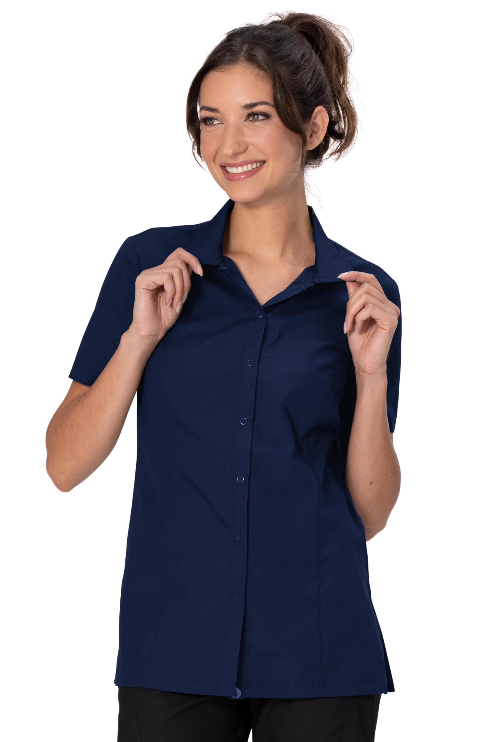 Chef Works Women's Durham Snap Work Shirt - Professional Kitchen Uniform for Female Chefs & Restaurant Staff - Perfect for Cooking, Baking & Food Service