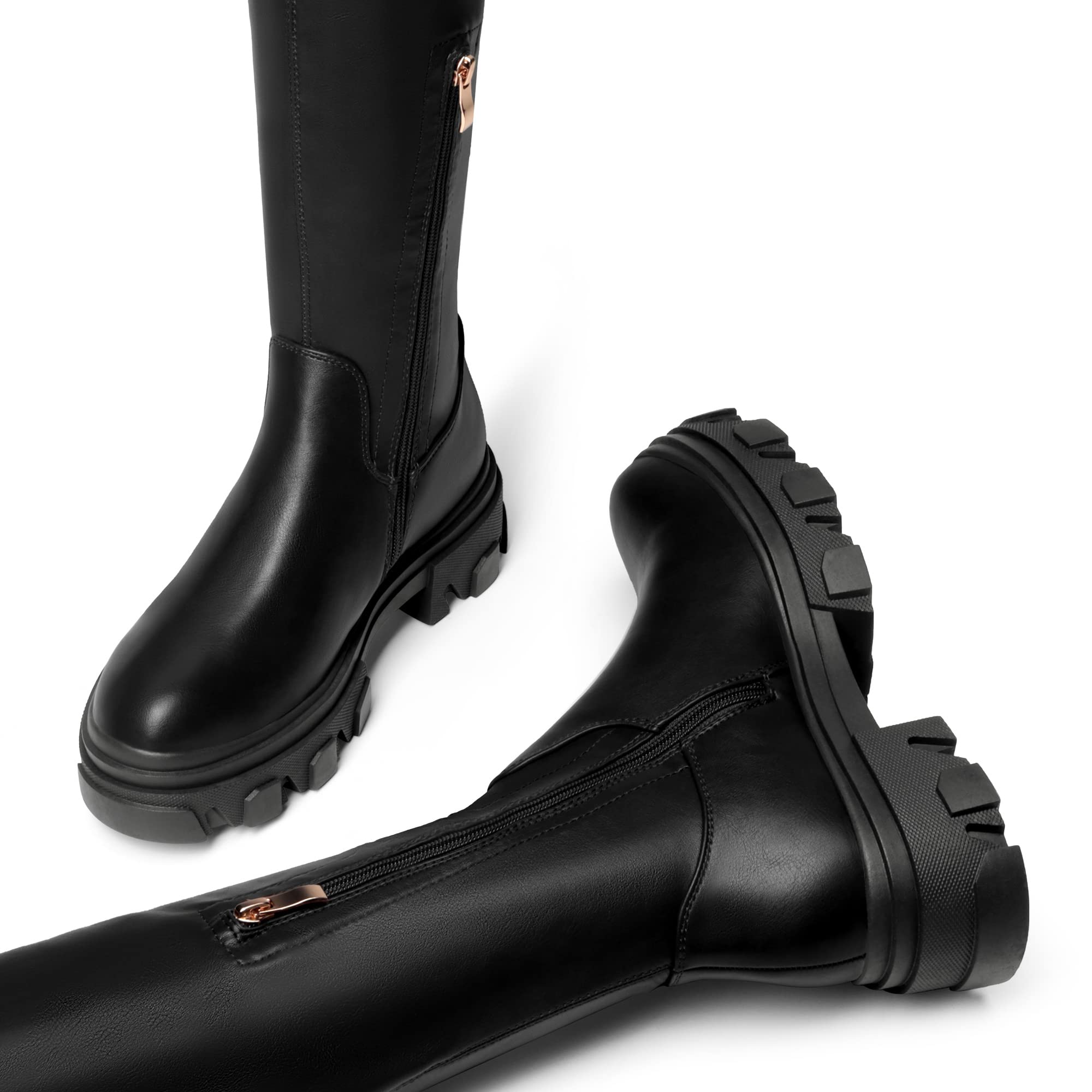 **DREAM PAIRS Women's Over The Knee Thigh High Boots – Stretchy Soft Platform Boots with Chunky Lug Sole for Fall & Winter | Perfect for Casual Outfits, Date Nights & Cold Weather**