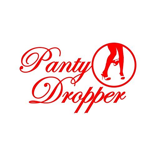 Panty Dropper Sticker - Funny Die Cut Decal for Cars, Laptops & Water Bottles - Red Vinyl Sticker for Gifts & Personalization