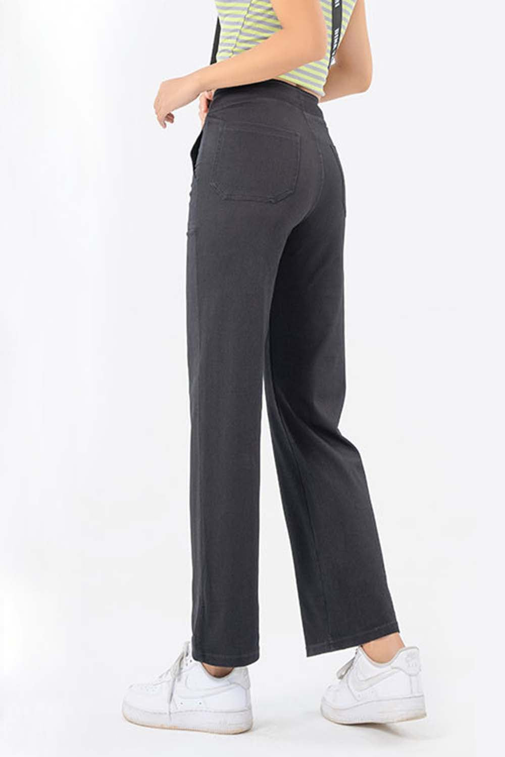 Women's High Waist Stretch Pocketed Long Jeans - Slim Fit Denim Pants for Casual Wear & Everyday Comfort