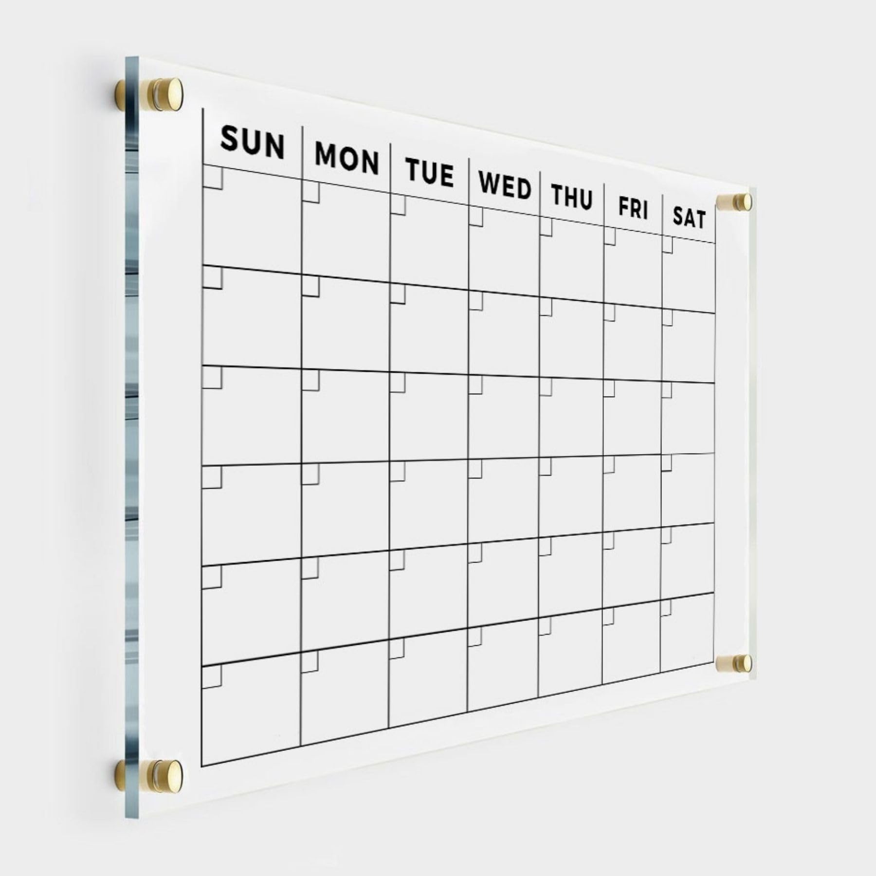 2025 Clear Acrylic Wall Planner Calendar - Personalized Monthly & Weekly Wall Calendar for Home & Office, Perfect Housewarming Gift (24