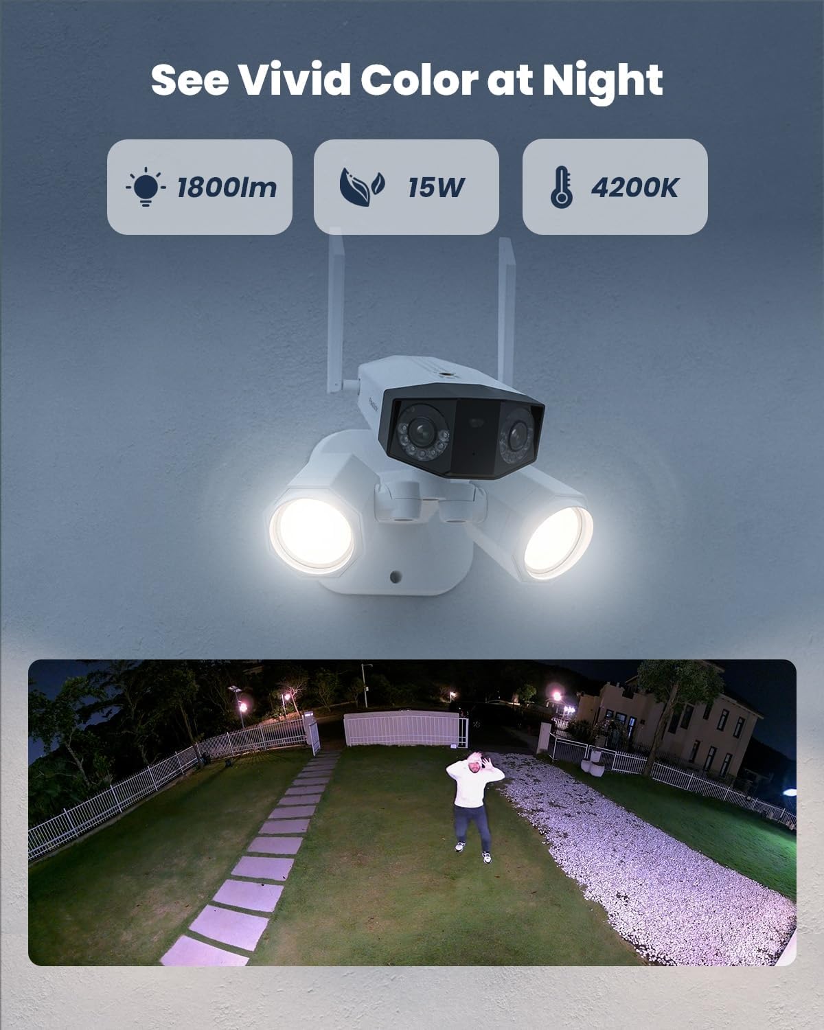 REOLINK 4K Outdoor Security Camera with Floodlight - Dual Lens 180° FOV, 5G/2.4GHz WiFi 6, Color Night Vision, Smart AI Detection, IP67 Waterproof, Hardwired AC (100-240V) - Perfect for Home & Business Surveillance, Backyard Monitoring, and Property Protection