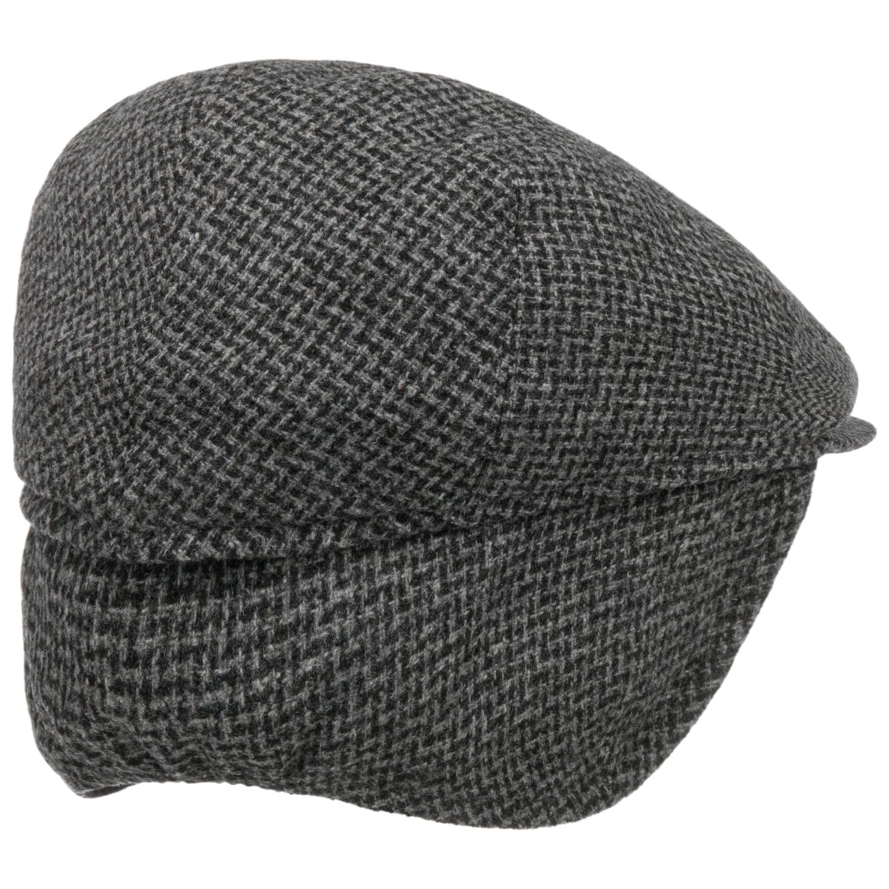 Stylish Merlino Zigzag Flat Cap with Ear Flaps by Mayser - Warm Winter Hat for Men & Women - Perfect for Outdoor Activities, Skiing, and Cold Weather Fashion