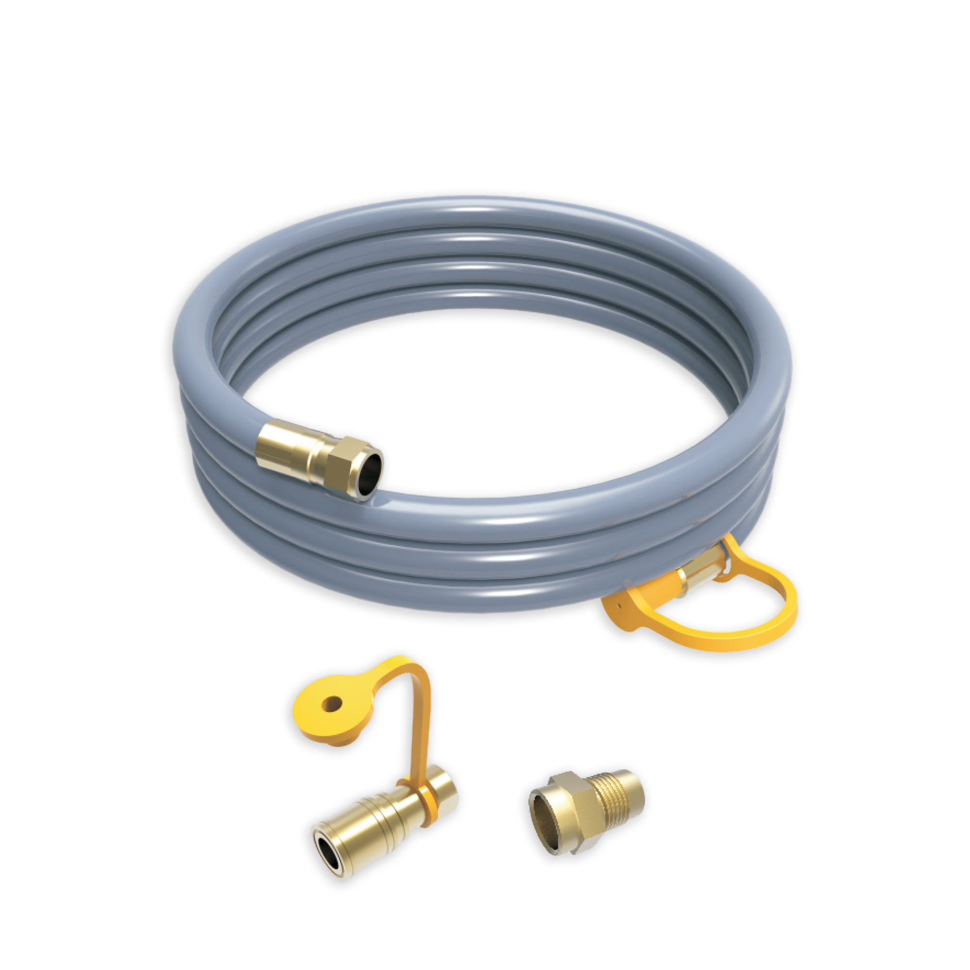10' Natural Gas Hose with Storage Strap - Flexible & Durable for Grills, Fire Pits & Outdoor Appliances
