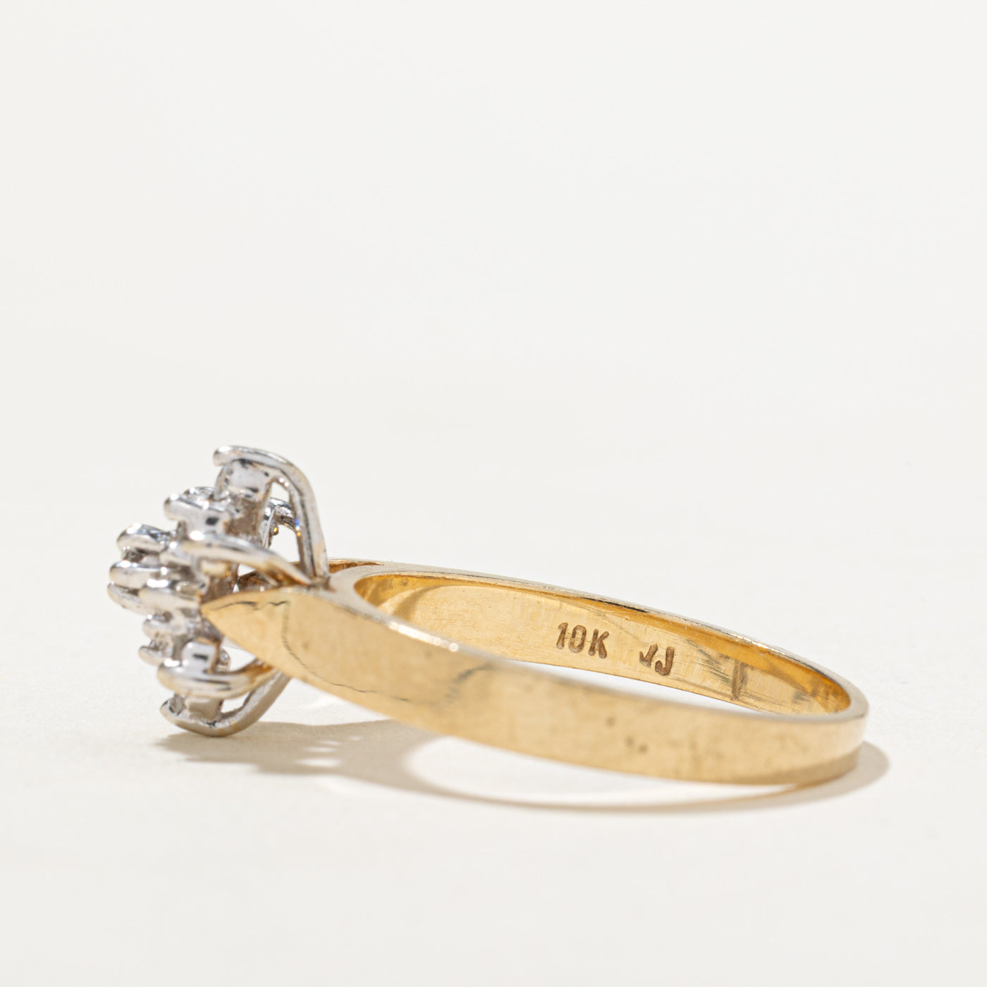 0.20ctw Diamond Cluster Ring - Size 6.75 | Elegant Wedding Band, Anniversary Gift & Everyday Jewelry for Women
