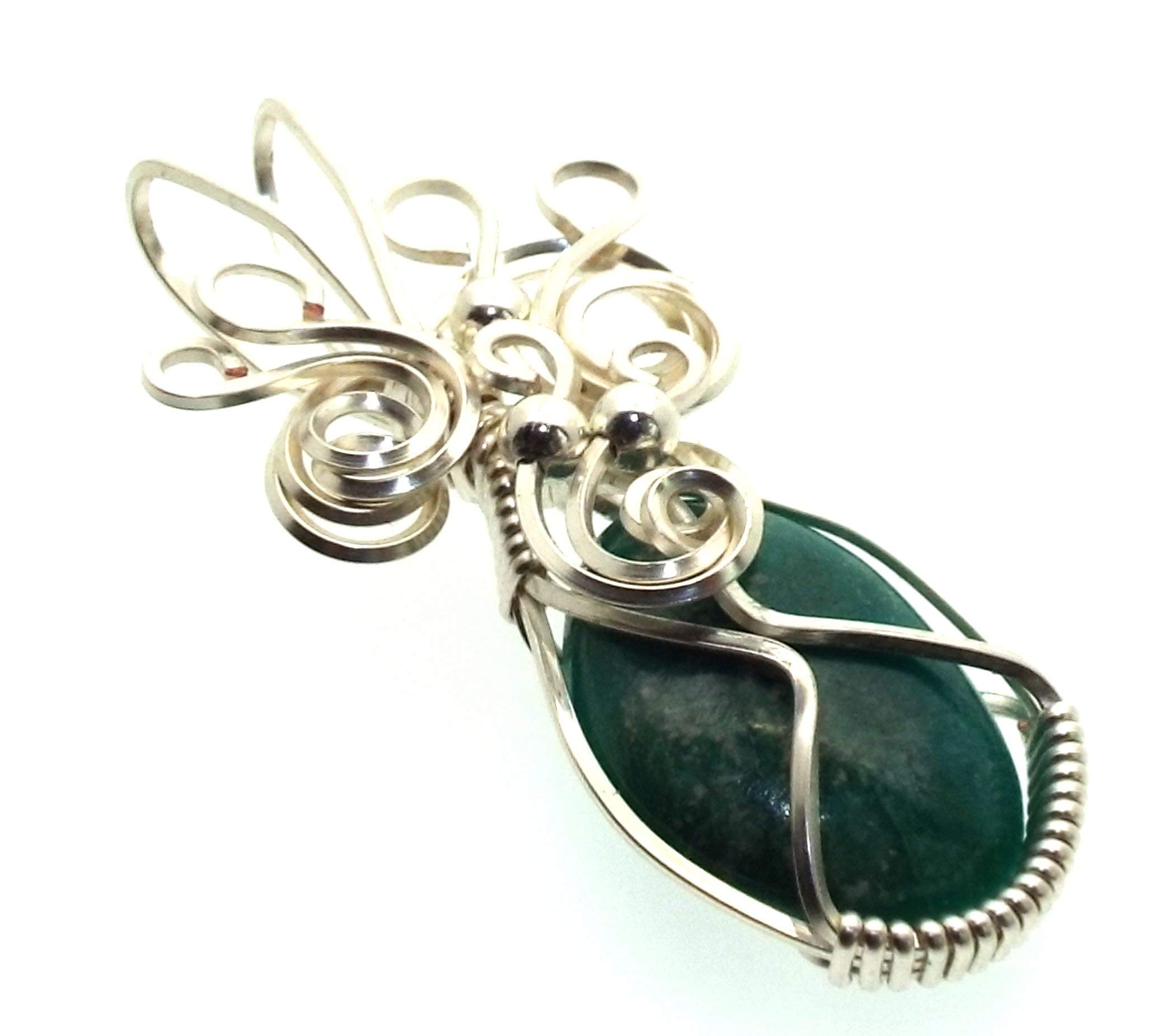 Handmade Native Turquoise Gemstone Wire Wrapped Pendant Necklace - Natural Stone Jewelry for Women - Perfect for Boho Style, Spiritual Healing & Everyday Wear