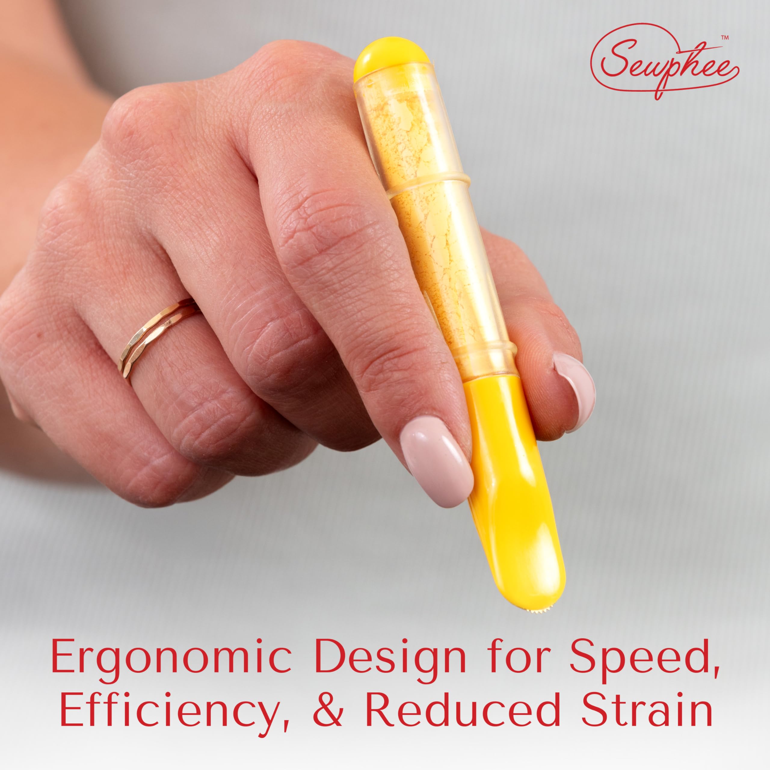 **Premium Fabric Markers for Sewing & Tailoring – Ergonomic Chalk Pen with Precision Dosing Wheel for Sharp Lines – Washable & Fade-Resistant Marking Pens for Cotton, Silk & Most Fabrics – White & Yellow 2-Pack – Ideal for Quilting, Dressmaking & DIY Crafts**