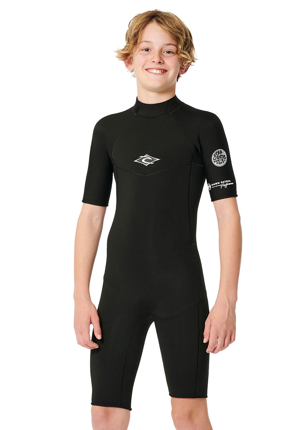 Rip Curl Boys Dawn Patrol Yulex 2mm E Stitch Back Zip Spring Wetsuit - Perfect for Kids Surfing, Swimming & Water Sports