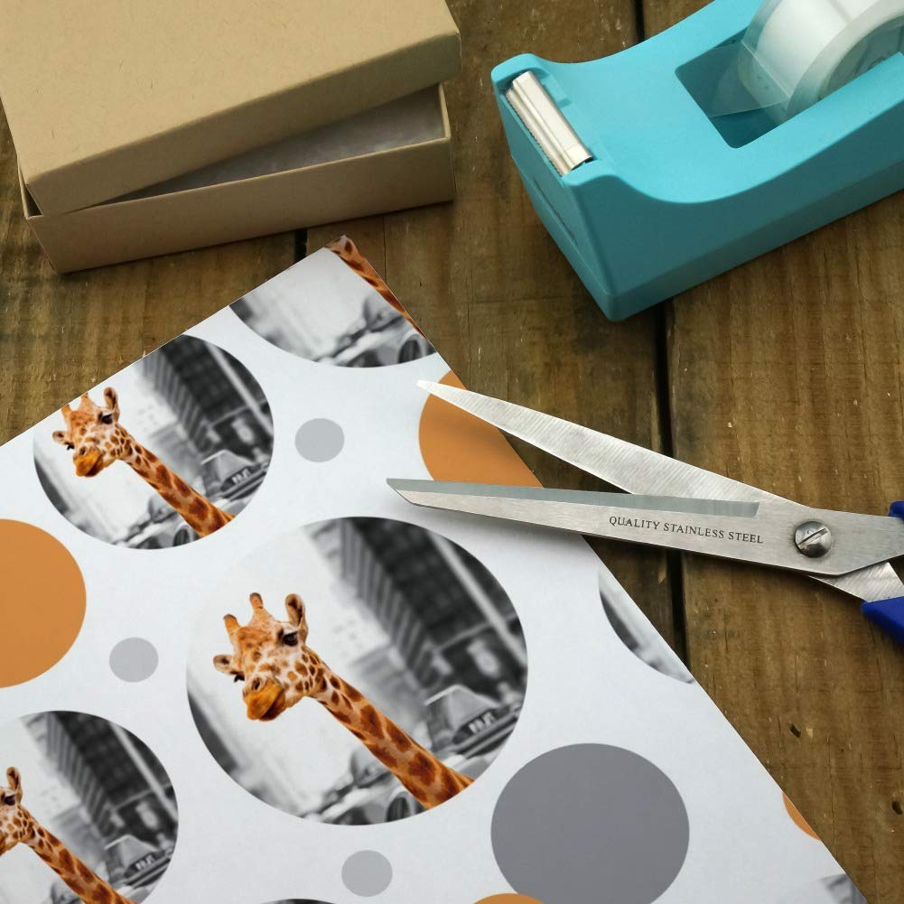GRAPHICS & MORE Giraffe in Taxi Gift Wrap Paper Roll - Premium Wrapping Paper for Birthday, Baby Shower & Holiday Gifts - 24in x 10ft