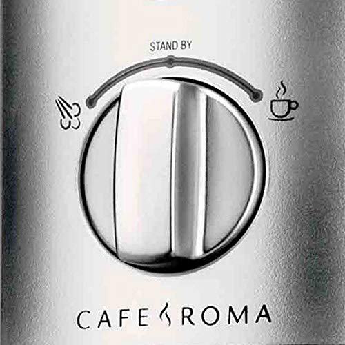 Breville ESP8XL Cafe Roma Stainless Steel Espresso Machine - 15 Bar Pump, Milk Frother, Compact 9x9x12 Inches for Home & Office Use - Silver