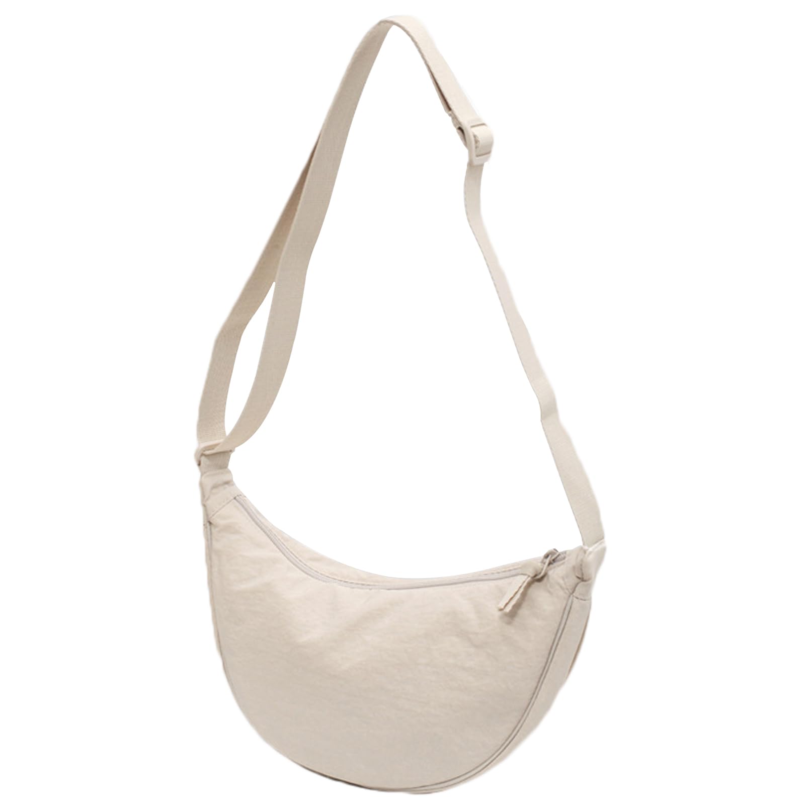 Yooamz Women's Crescent Crossbody Bag - Nylon Shoulder Bag with Zipper & Adjustable Strap - Lightweight Casual Chest Bag for Daily Use, Travel, Shopping & Outings