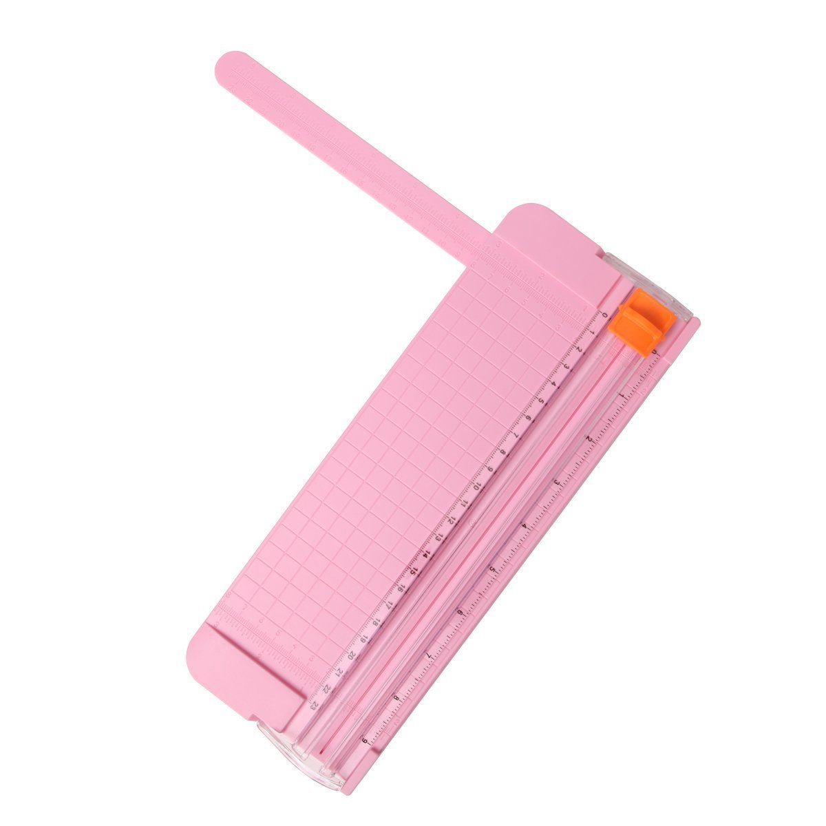 A5 Portable Paper Cutter Trimmer - Mini Scrapbooking Tool with Finger Protection & Slide Ruler - Perfect for DIY Crafts, Office Use, and School Projects (Blue)