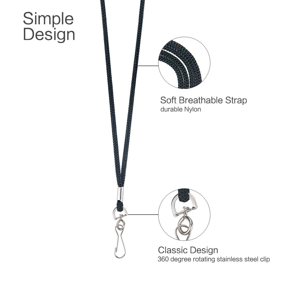 5-Pack Waterproof CDC Card Holder with Lanyard - for Vaccination & ID Protection, Travel & Events
