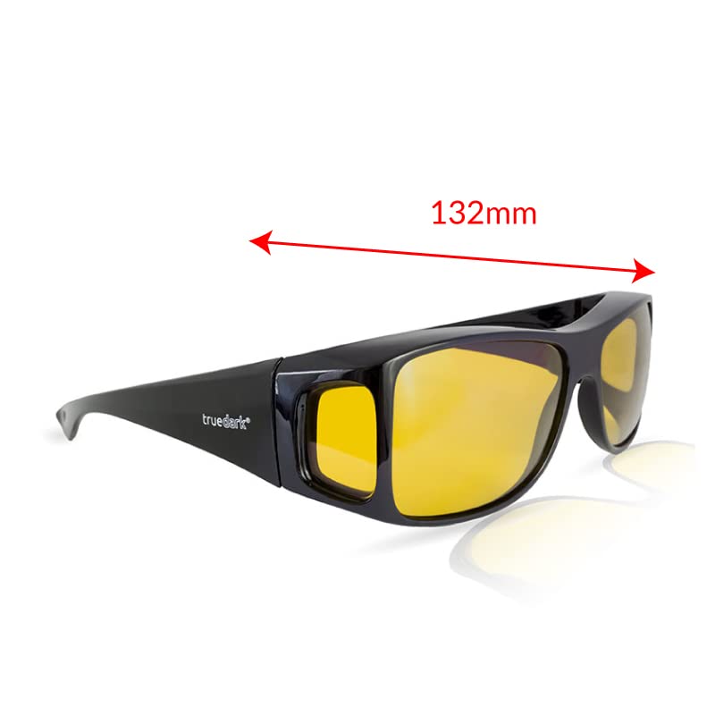 TrueDark Daylights Amber Blue Light Blocking Glasses for Men & Women - Reduce Eye Strain, UV Glare, Headaches - Perfect for Computer Work, Gaming, TV Watching & Phone Use - Anti-Fatigue Eyewear by Dave Asprey