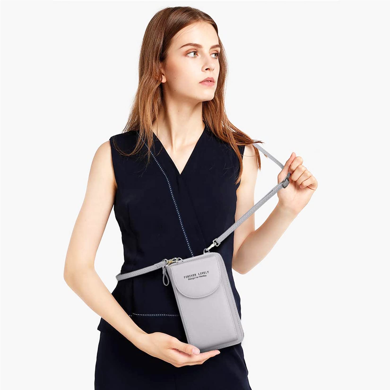 TRAMILY Women's Crossbody Phone Bag - Small Soft PU Leather Mini Shoulder Purse with Card Holder Slots | Perfect for Travel, Shopping & Everyday Use