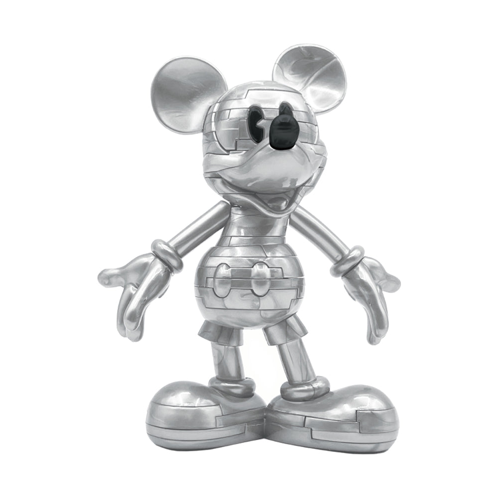 BePuzzled Disney 100 Platinum Edition 3D Crystal Puzzle - Mickey Mouse 37-Piece Brain Teaser for Adults & Kids | Fun Collectible Gift for Disney Fans, Birthday & Home Decor