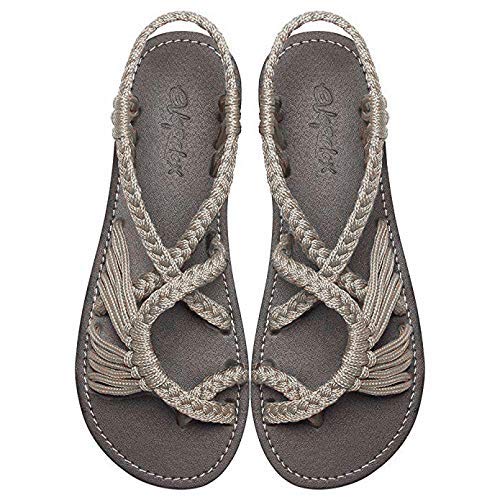 Everelax Women's Strappy Flat Sandals - Comfortable Beach Sandals for Summer, Walking, Travel & Casual Outfits