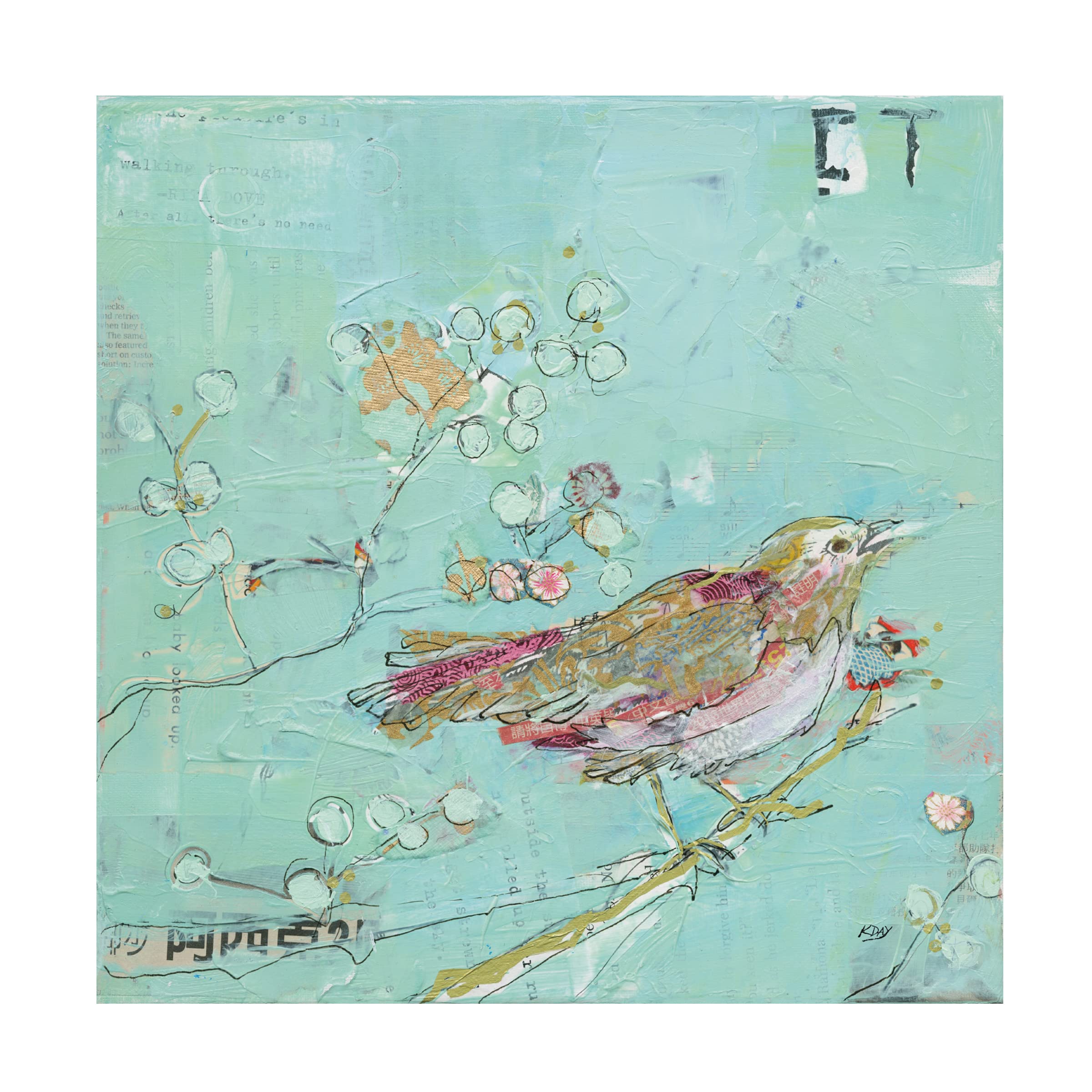 Trademark Fine Art 'Birds of a Feather' Canvas Wall Art by Kellie Day - Modern Home Decor for Living Room, Bedroom & Office