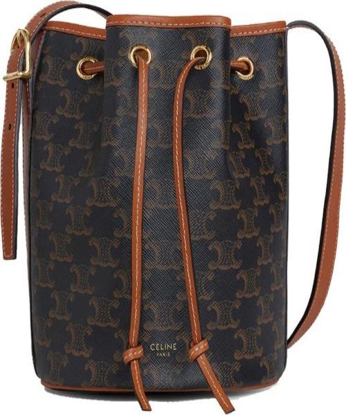 Celine Small Drawstring Bag in Triomphe Canvas - Stylish Crossbody Purse for Women | Perfect for Everyday Use, Travel & Date Nights