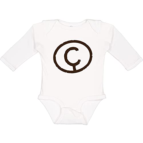 Inktastic Branding Iron Letter C Monogram Long Sleeve Baby Bodysuit - Soft Cotton Onesie for Newborns & Infants, Perfect for Family Photos, Holidays & Everyday Wear