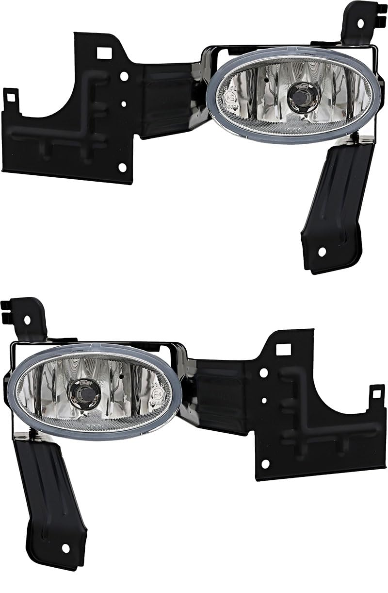 Honda Accord Coupe Fog Lights Replacement Set - Compatible with 2011-2012 Models (Driver & Passenger Side) - Enhanced Visibility for Night Driving and Bad Weather Conditions