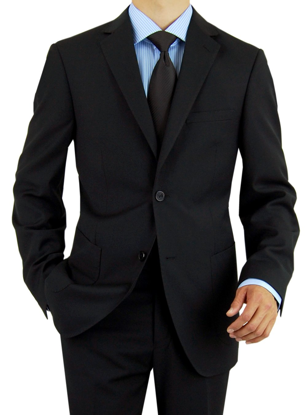 Salvatore Exte Men's 2 Button Slim Fit Suit Set - Modern Blazer & Dress Pants for Business, Weddings & Formal Events