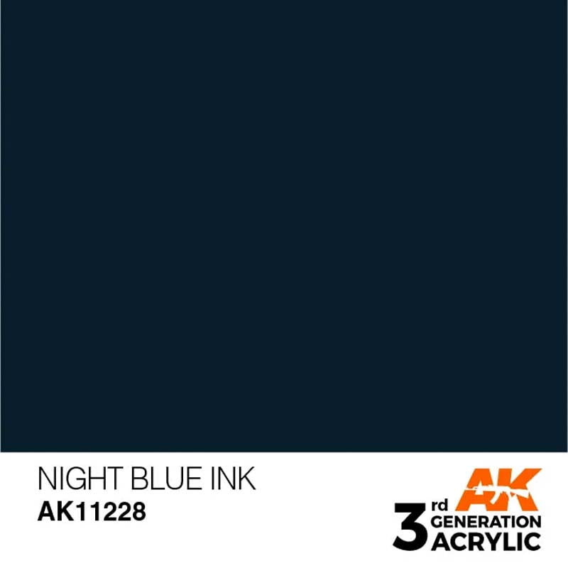 Premium AK 3rd Generation Night Blue Ink - Vibrant Waterproof Fountain Pen Ink for Calligraphy, Journaling & Artistic Writing - Ideal for Fountain Pens, Dip Pens & Creative Projects
